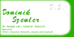dominik szemler business card